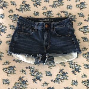 AEO Stretchy High Waisted Denim Shorts